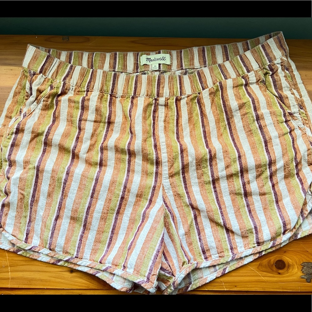 Women’s Madewell Elastic Waist Multi-Color Shorts Size XL